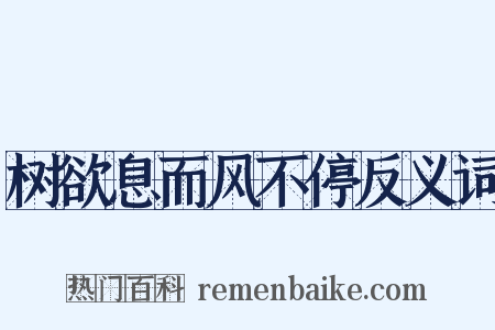 树欲息而风不停反义词是什么意思的图片